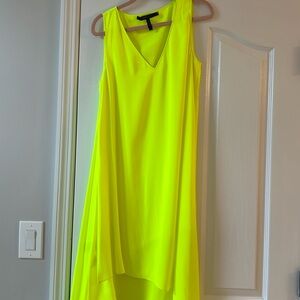 Bcbgmaxazaria xs neon green/yellow summer dress